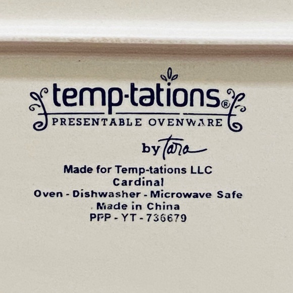 🎄NWOT Temptations Cardinal Holiday Serving Dish - Picture 6 of 6
